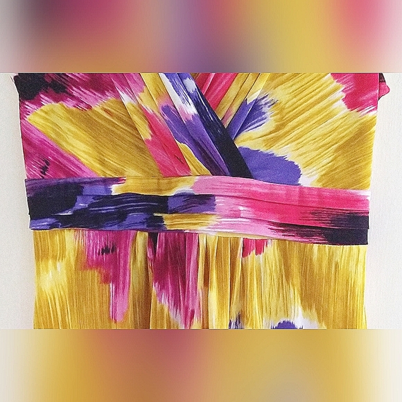 ANTONIO MELANI MISSES SIZE 2 BRIGHT MULTICOLOR DRESS SLEEVELESS MSRP $226.00. - Picture 8 of 10